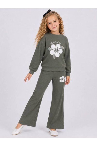 Erzani Kids Devojčin set sa izvezenim cvećem Luna Bloom