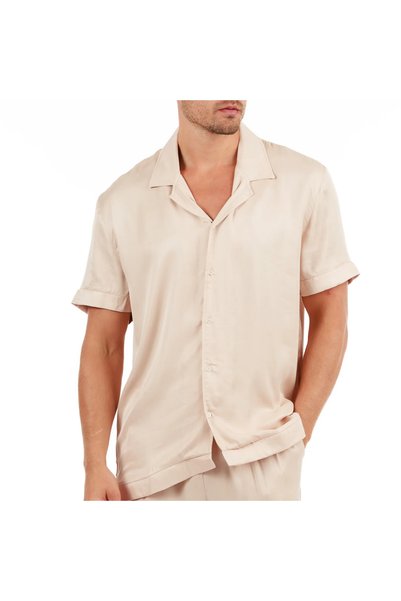 Bain De Mer SILK SHIRT SHORT SLEEVE - SAND
