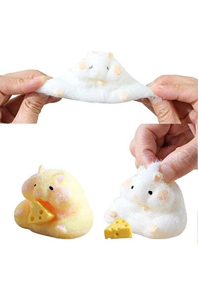 Yelajoy 2 Pcs Hamster Shaped Squeeze Toys, Sensory Fidget Toys for Stress Rel...