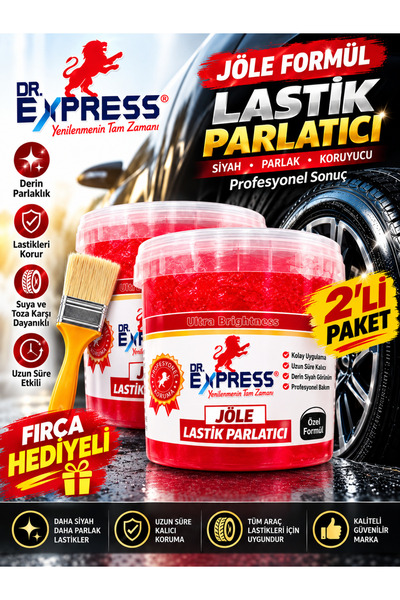 Drexpress Premium Lastik Parlatıcı Jöle 500 ml Parlak Görünüm Uzun Süre Etkil...