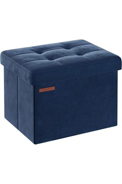 SONGMICS Storage Ottoman, Foldable Small Ottoman Foot Rest, 15 Inches Foot St...