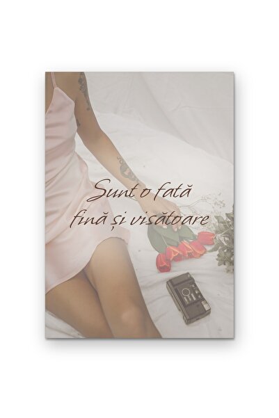 OEM Poster Carton 250g A4 Wall Art cu Citat Motivant Sunt o fata fina si visa...