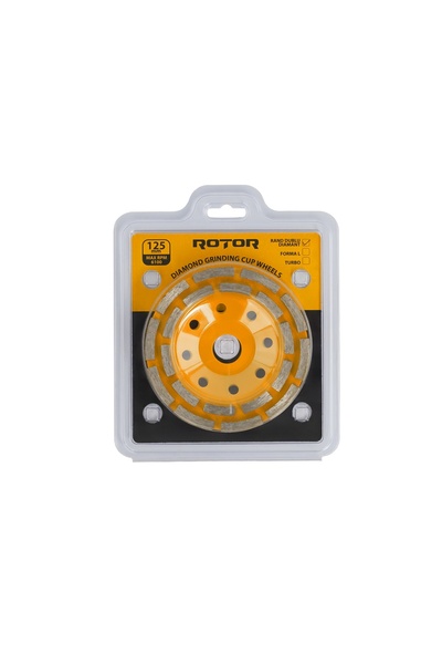 Rotor Disc Cupa Diamantata Rand Dublu ROTOR, 125mm, pentru slefuit beton si p...