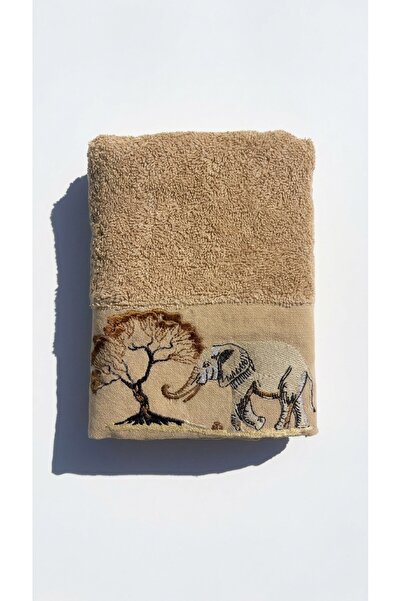 Minteks Pastoral Fil Nakışlı %100 Pamuk 50x90cm El ve Yüz Havlusu