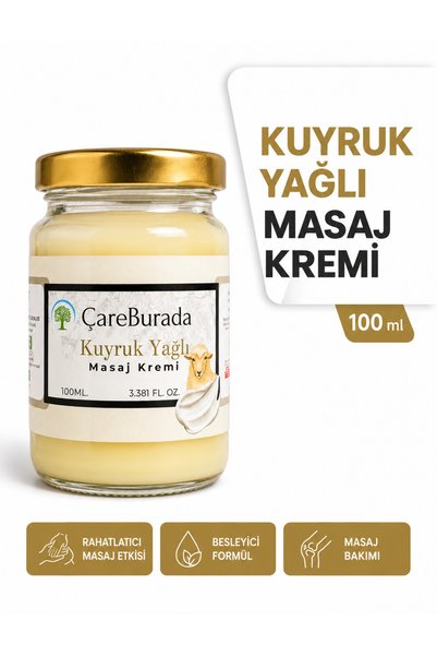 Çare Burada ÇareBurada Kuyruk Yağlı Masaj Kremi 100 ml – Besleyici Formüllü M...