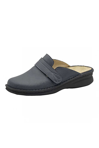 OEM leather mules 8714 blue, wide foot