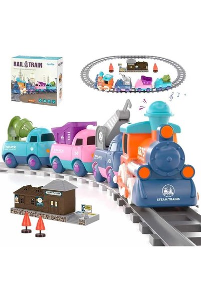 GENERAL Electric Train Set for Kids Ages 3-6, Train Toy with Music & Light & ...