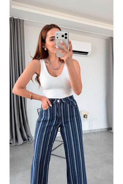 pelin yıldız butik Beyaz Majuro Askılı Esnek Bluz