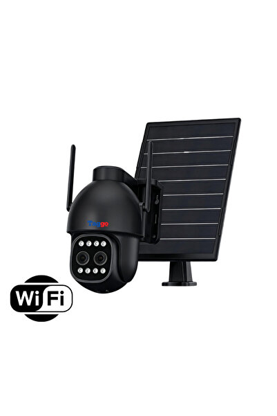 Taggo 5MP WiFi камера със соларен панел, 12x оптично увеличение, AI разпознав...