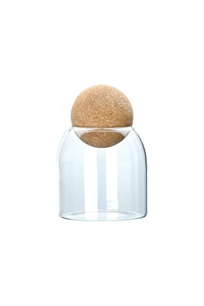 Estia Home Art ΕΣΤΙΑ ΓΥΑΛΙΝΟ ΔΟΧΕΙΟ ΑΠΟΘΗΚΕΥΣΗΣ 450ml ΜΕ ΚΑΠΑΚΙ ΦΕΛΛΟΥ