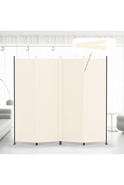 GENERAL Kokorona 4 Panel Room Divider, 180cm Folding Privacy Screen Wall Divi...
