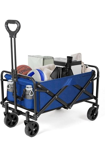 GENERAL Garden Cart Camping Wagon Foldable, Shopping Trolleys Utility Outdoor...