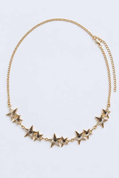 Lovelyİstanbul 2-Pack Star Motif Metal Belt Lku0006 Silver Gold