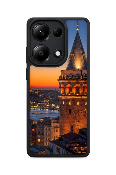 BGAKSESUAR حافظة Redmi Note 13 Pro 4G متوافقة مع تصميم IstanbulSilhouette وحم...