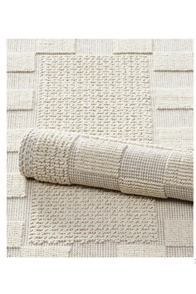 WOOF HOME 2-Piece Terry Cloth Bath Set (BATHROOM TEXTILES/MODERN/NATURAL/SIMPLE/STYLISH NON-SLIP BOTTOM)