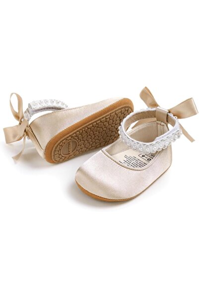 GENERAL Baby Girls Mary Jane Flats with Bownot Non Slip Soft Sole PU Leather ...
