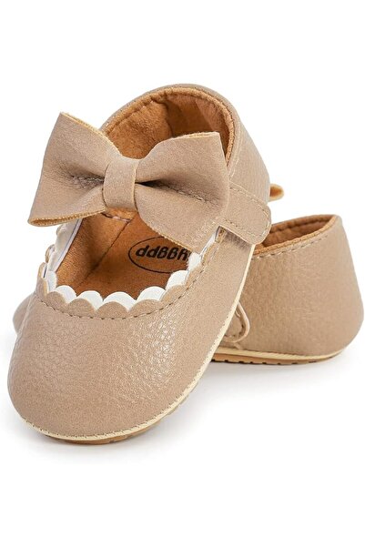 GENERAL Baby Girls Mary Jane Flats with Bownot Non Slip Soft Sole PU Leather ...