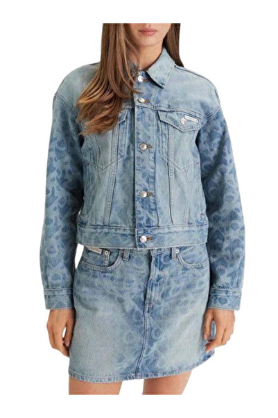 Calvin Klein Γυναικείο Τζιν Μπουφάν Μπλε LV047F677G-1WX