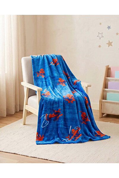REDTAG Blue Spider-Man Printed Flannel Blanket 150x200cm