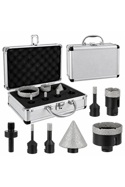 varioshop ® Diamond Hole Saw Set, 5 Pcs, M14, 6/8/10/35/68 mm, 2–50 mm Cone B...