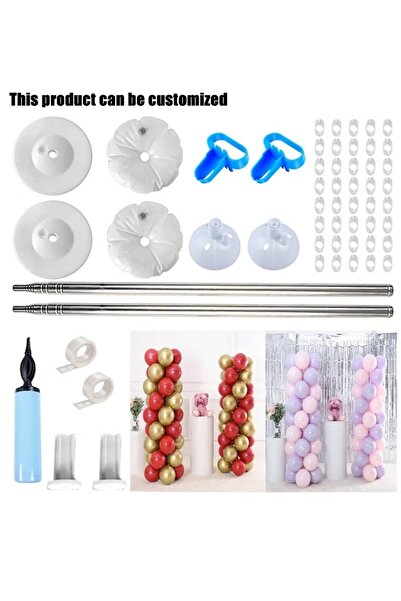 Generic Brand Balloon Column Stand Kit Set of 2, Adjustable Height Metal Ball...