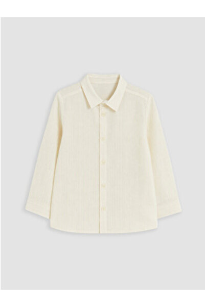 LC Waikiki Beige Striped Boys' Shirt