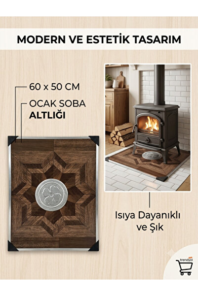 60x50 soba ocak altlığı dayanıklı şık tasarım