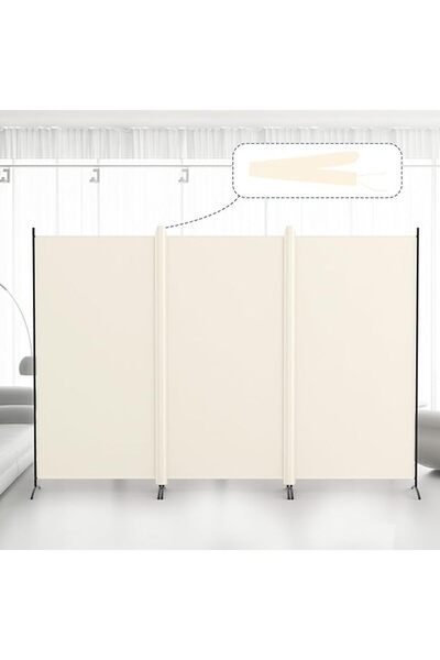 GENERAL Kokorona 3 Panel Room Divider, 180cm Tall Folding Privacy Screen Wall...