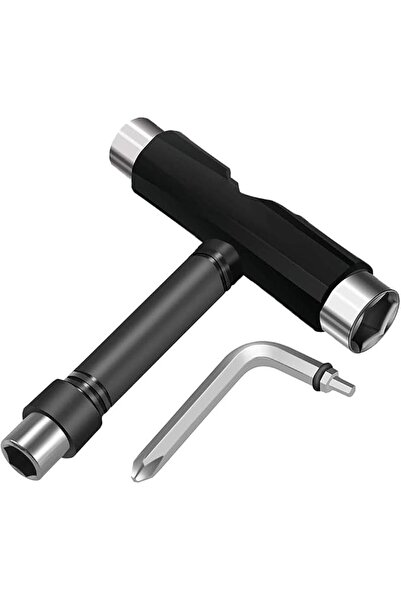 ALMEKAQUZ Skate Tool,Multi-Function Portable Skateboard T Accessory