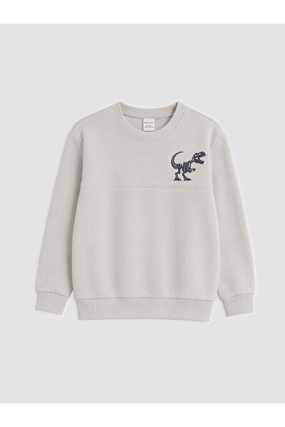LC Waikiki Rmz Gi̇yi̇m Farkiyla Printed Boys' Thick Sweatshirt