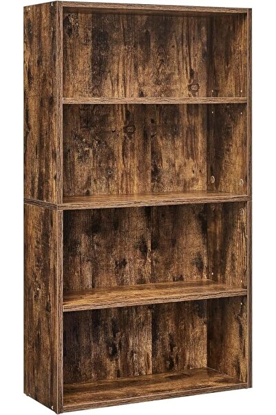 Gogoya Bookshelf,Industrial 4 Shelf Bookcase,Large 43 Inch Tall Floor Standin...