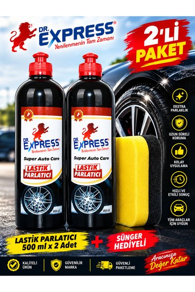 Drexpress Premium Lastik Parlatıcı Jel 500 ml Uzun Süre Etkili Yeni Görünüm P...