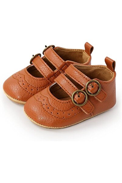 GENERAL Baby Girls Mary Jane Flats with Bownot Non Slip Soft Sole PU Leather ...