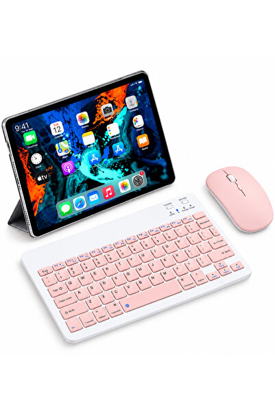 GranTech Kablosuz Bluetooth Klavye Mouse Seti Tablet Telefon iPad Uyumlu Q Kl...