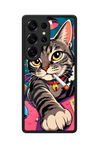 BGAKSESUAR Samsung Galaxy S25 Ultra Compatible Cat Patterned Shockproof Case ...