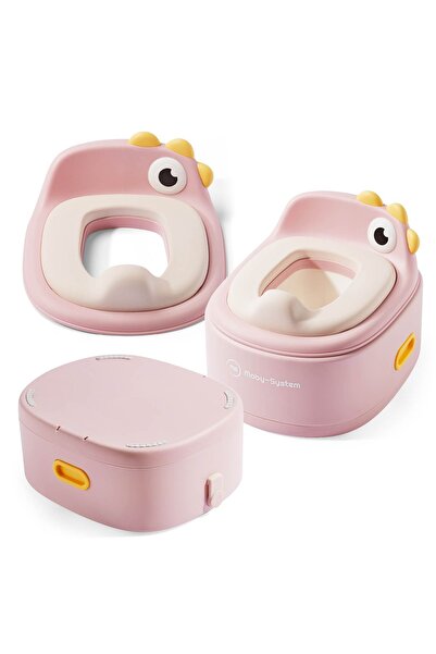 Moby System Moby-System oliță 3în1 cu adaptor WC și treaptă, roz