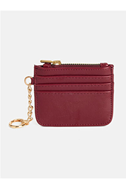 LC Waikiki Burgundy Leather Look Women's Wallet