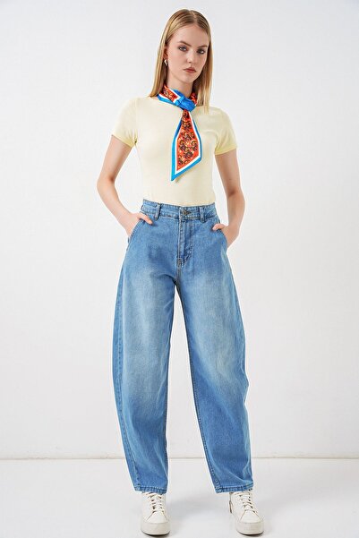 Hiccup Blugi largi din denim BDART cu talie înaltă