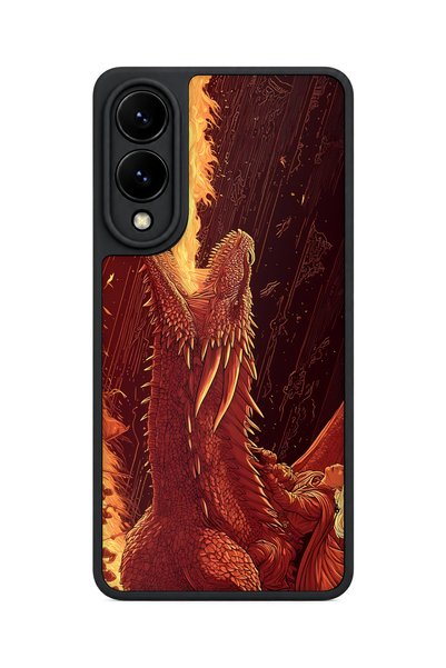 BGAKSESUAR Samsung Galaxy S25 Edge Compatible Fire Patterned Shockproof Case ...