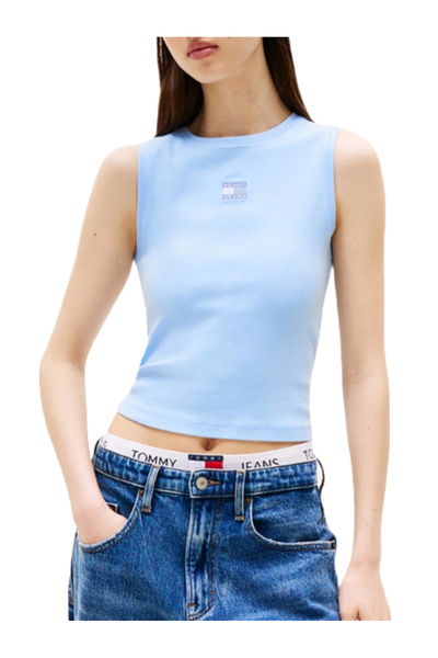 Tommy Hilfiger Γυναικείο Slim Tank Top Γαλάζιο Tommy Jeans DW0DW20896-C1T