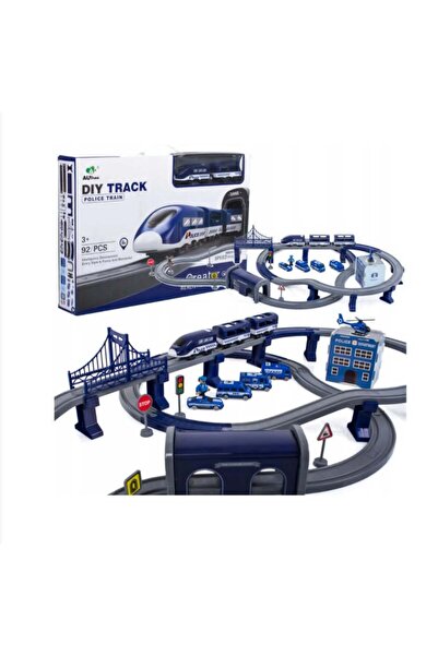smile toys Circuit Tren Electric Cu Sine , Masini de Politie, Locomotiva, Pod...
