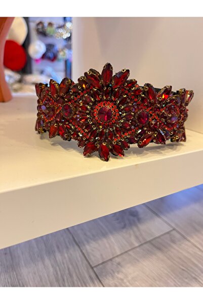 gozdeasutayaccessory Red Henna Crown