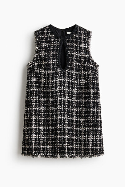 H&M Pencereli Bukle Triko Elbise