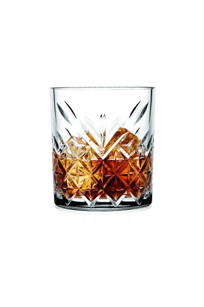 Borcam By Pasabahce Pahar de whisky, tip lowball, cu model, 345ml, set de 4, ...