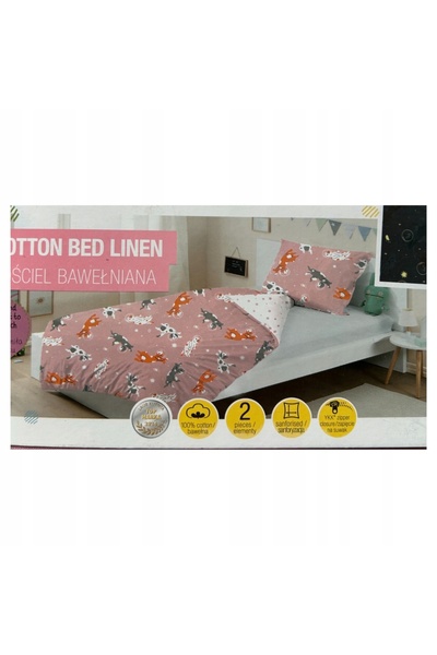 SMUKEE HOME Smukee KIDS set de lenjerie de pat pentru copii 160 x 200 cm roz ...