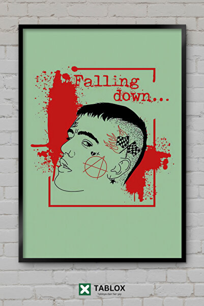 tablomaxtbx Padajući Lil Peep Rapper Hip Hop Muzika Poster Okvir Izgled Dekor...