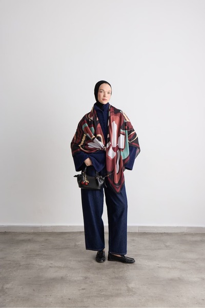 Modakaşmir Palette Pattern Shoulder Shawl