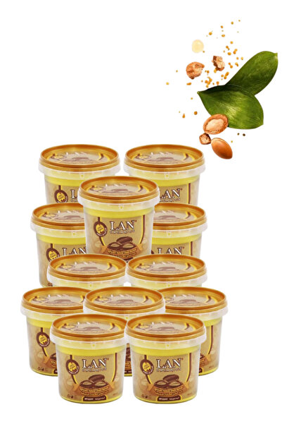 LAN ORGANICS 12 قطعة من زبدة الشيا الأفريقية الصفراء 100 مل