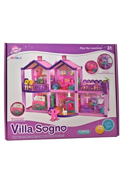 MalPlay REȘIDENȚĂ VILLAGHEASĂ KUCYKOV MOBILIER CASĂ DE PĂPUȘI FIGURINE SET CÂ...