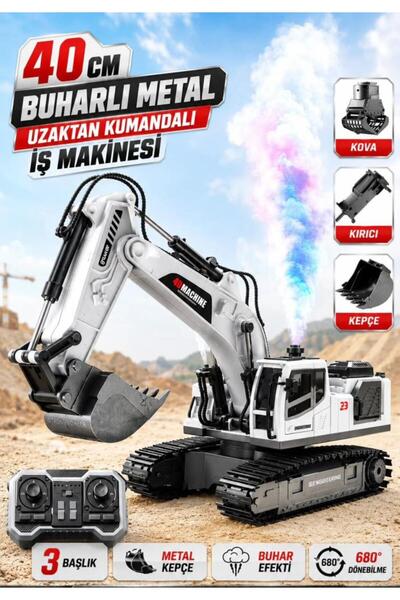 Tıfıl Toys Metal Başlıklı Buharlı 1:18 Ölçekli Uzaktan Kumandalı 10 Fonksiyon...
